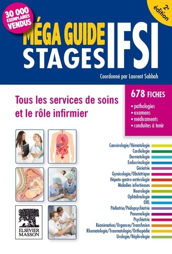 Couverture de Méga guide stages IFSI : tous les services de soins et le rôle infirmier