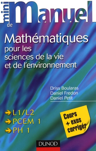 Mini manuel de Mathématiques pour les sciences de la vie et de l'environnement